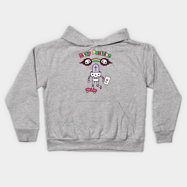 Stay Positive Kids Hoodie by Design By Leo